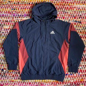 adidas modern windbreaker zip up hoodie